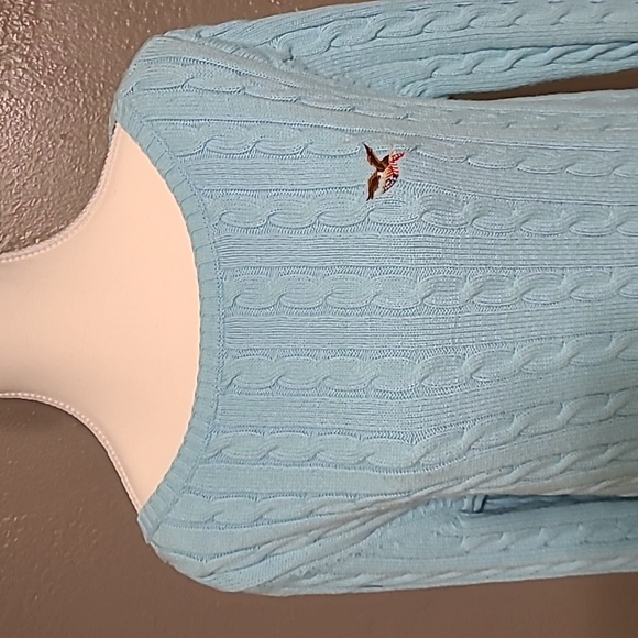 Turquoise women's sweater - Picture 4 of 6